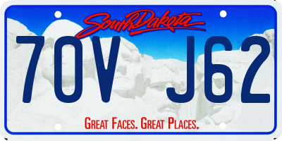 SD license plate 70VJ62