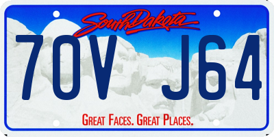 SD license plate 70VJ64
