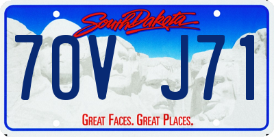SD license plate 70VJ71