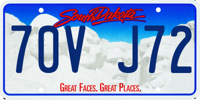 SD license plate 70VJ72