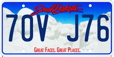 SD license plate 70VJ76