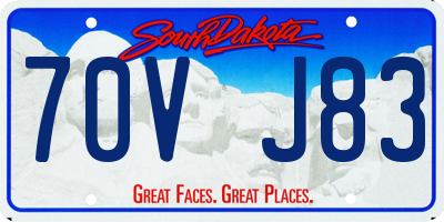 SD license plate 70VJ83