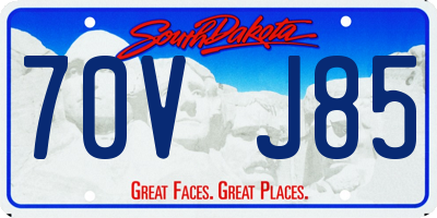 SD license plate 70VJ85