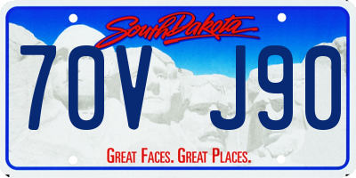SD license plate 70VJ90