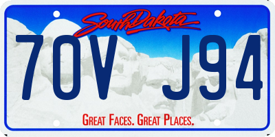 SD license plate 70VJ94
