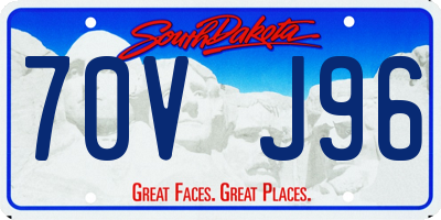 SD license plate 70VJ96