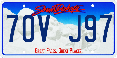 SD license plate 70VJ97