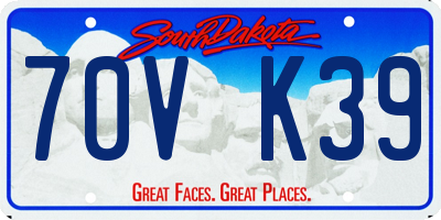 SD license plate 70VK39