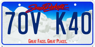 SD license plate 70VK40