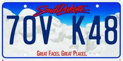 SD license plate 70VK48