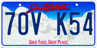 SD license plate 70VK54