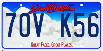 SD license plate 70VK56