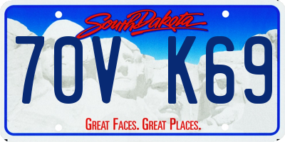 SD license plate 70VK69