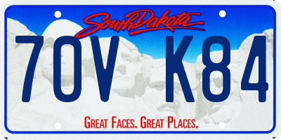 SD license plate 70VK84