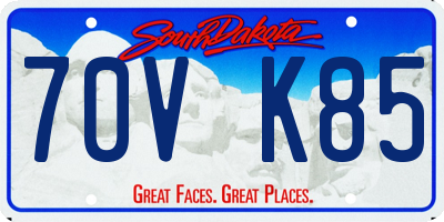 SD license plate 70VK85