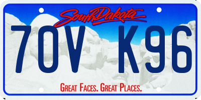 SD license plate 70VK96