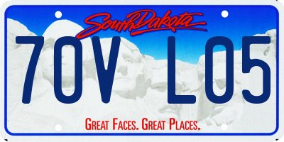 SD license plate 70VL05