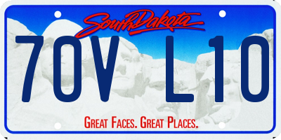 SD license plate 70VL10