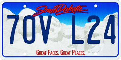 SD license plate 70VL24