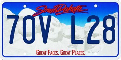 SD license plate 70VL28