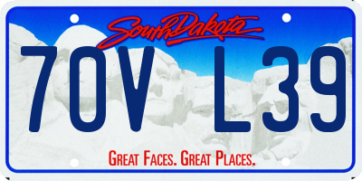 SD license plate 70VL39