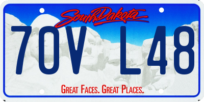 SD license plate 70VL48