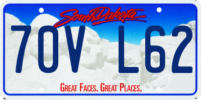 SD license plate 70VL62