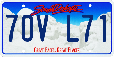 SD license plate 70VL71