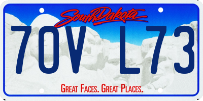 SD license plate 70VL73