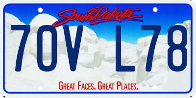 SD license plate 70VL78