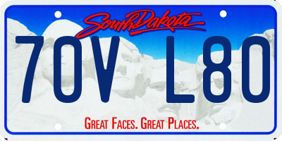 SD license plate 70VL80
