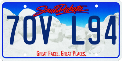 SD license plate 70VL94