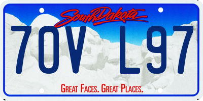 SD license plate 70VL97