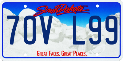 SD license plate 70VL99