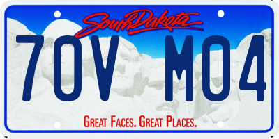 SD license plate 70VM04