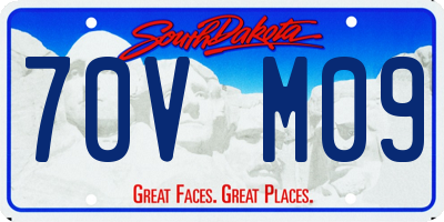 SD license plate 70VM09