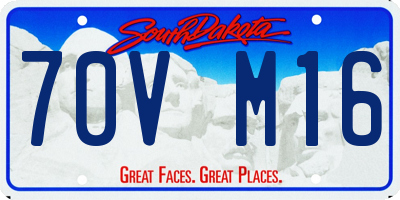 SD license plate 70VM16