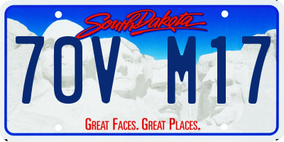 SD license plate 70VM17