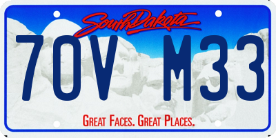 SD license plate 70VM33