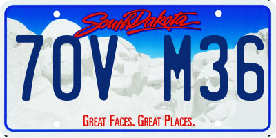 SD license plate 70VM36