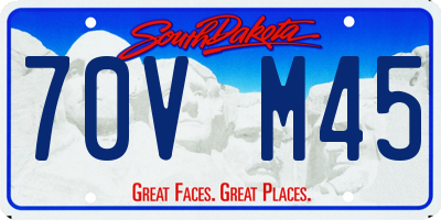 SD license plate 70VM45