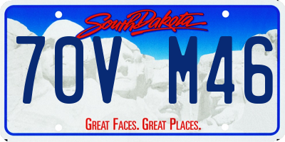 SD license plate 70VM46