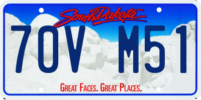 SD license plate 70VM51