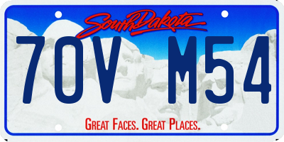 SD license plate 70VM54
