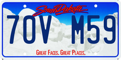 SD license plate 70VM59
