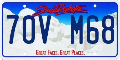 SD license plate 70VM68