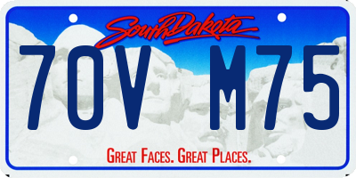 SD license plate 70VM75