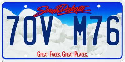 SD license plate 70VM76
