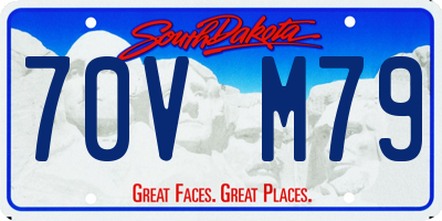 SD license plate 70VM79