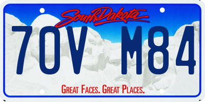 SD license plate 70VM84